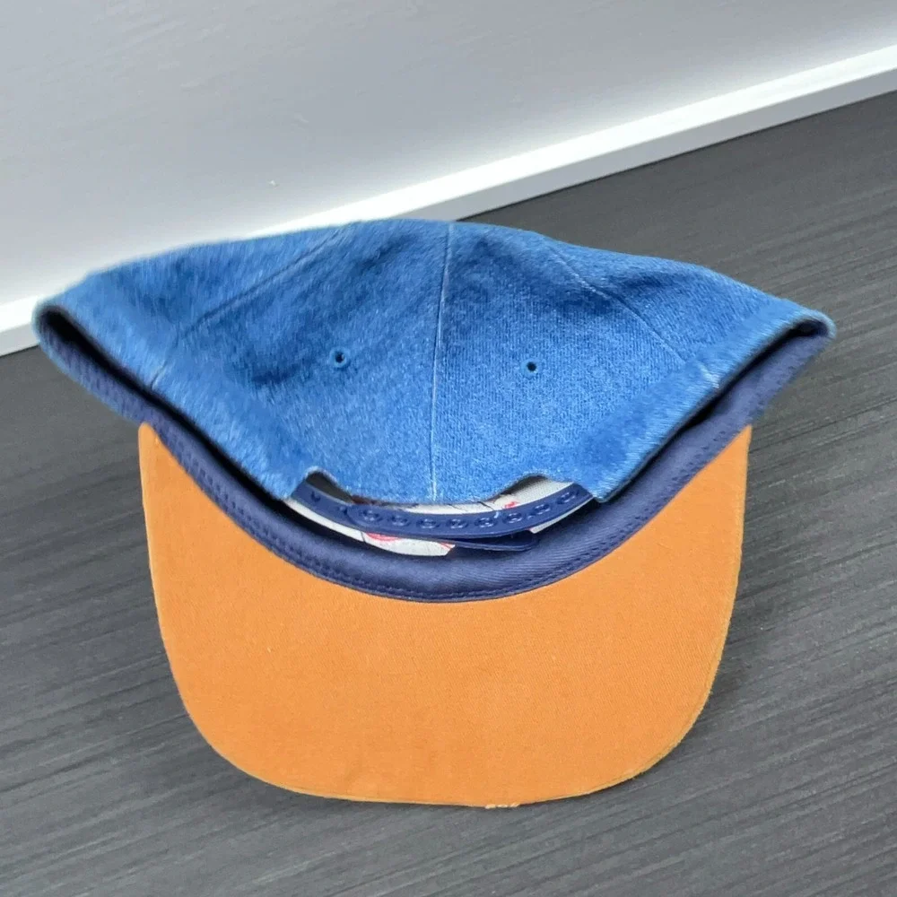 Vintage K Products Hat Cap‎ Trucker Snapback Denim Suede USA 90s Northwest Peaks